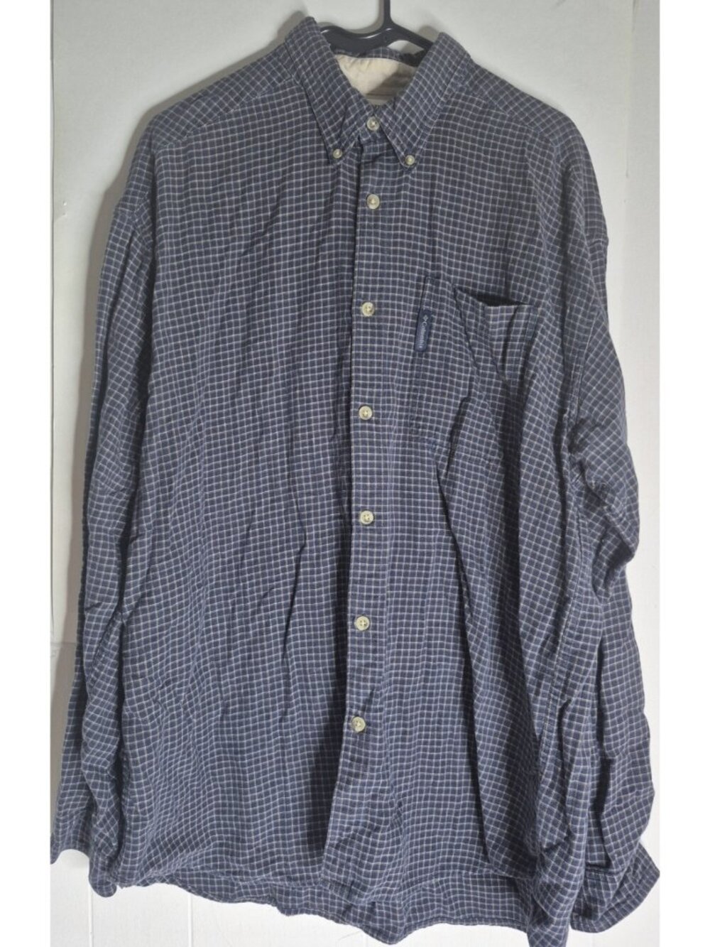 Vintage 2002 Columbia Plaid Button Down Shirt Men's Size XL